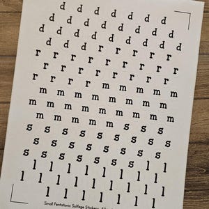 Small .60&quot; Pentatonic Solfege Stickers to Create Your Own Solfege Activities