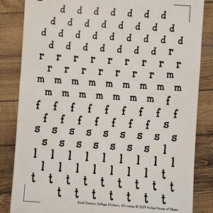 Small .60&quot; Diatonic Solfege Stickers to Create Your Own Solfege Activities