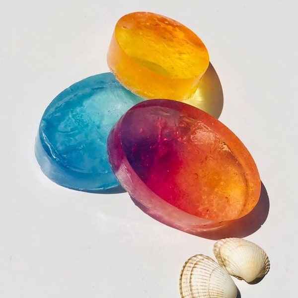 Vegan Gemstone Soap (Blue, Red, Yellow)