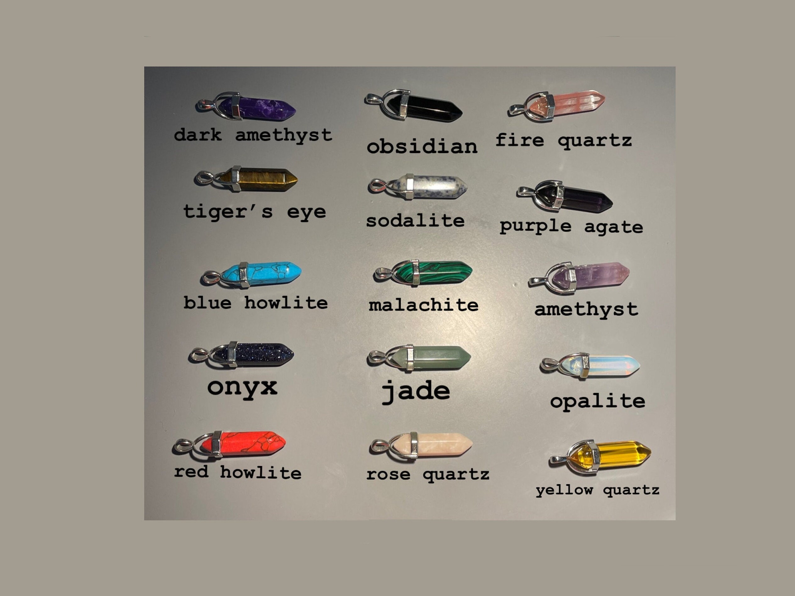 Crystal Necklace Etsy