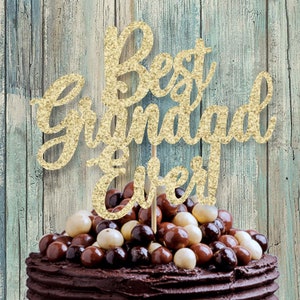 Best Grandad Ever Cake Topper, Vatertagsdekoration, Grandad Cake, Grandad Decoration, Cake Topper, Happy Grandad Day, Farboptionen
