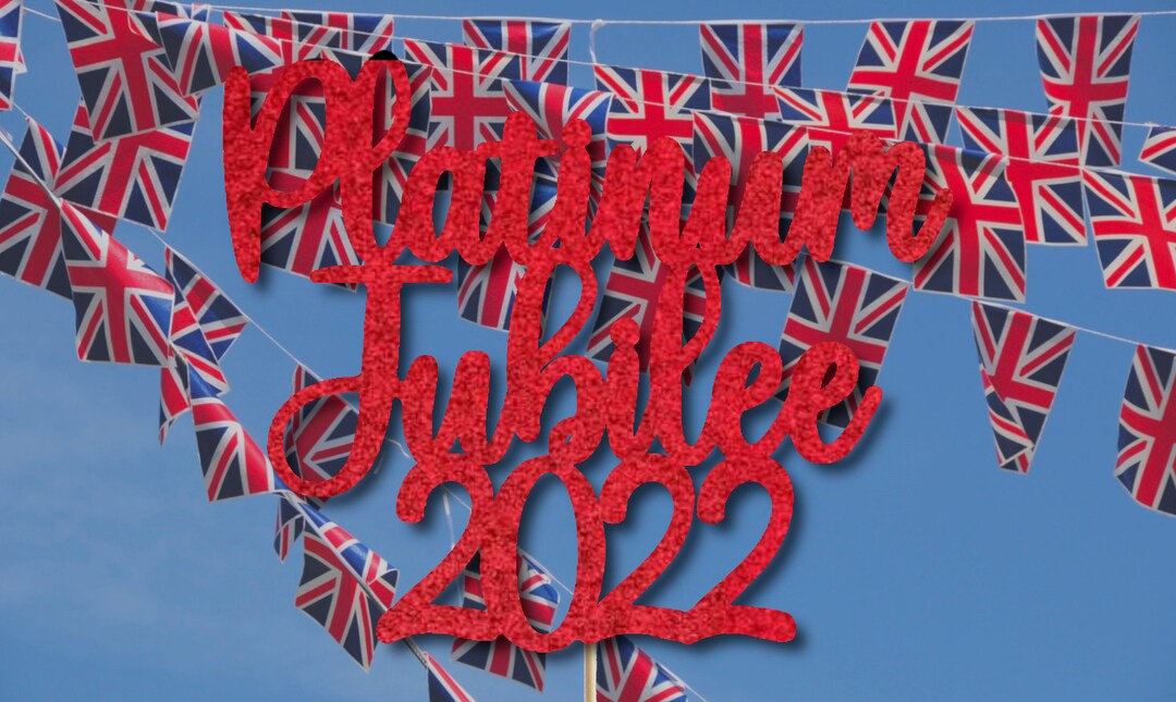 Queens Jubilee Cake Topper, Queens Platinum Jubilee Centrepiece