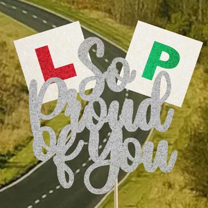Pass voor rijbewijs, leerling-chauffeur, P-platen, L-platen, taartdecoratie, taarttopper, viering, kleuropties