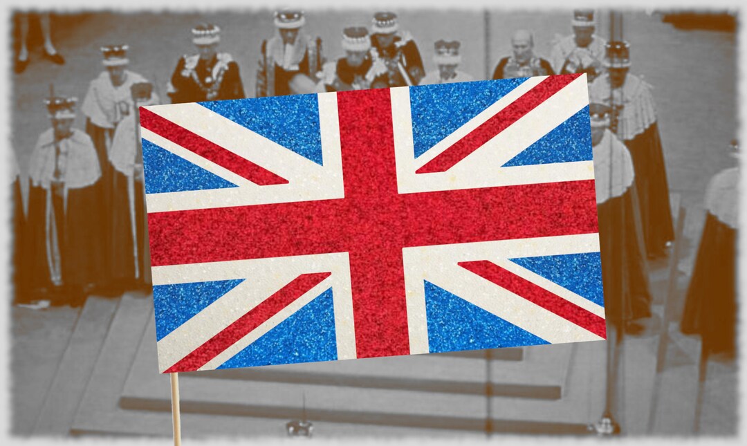 Union Jack Coronation 2023 Cake Topper, Coronation Centrepiece, Union