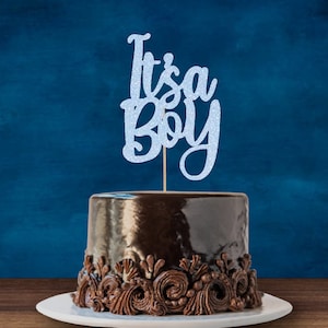 È un topper per torta ragazzo, topper cupcake, topper bambino, baby shower, decorazione torta, topper torta, celebrazione, opzioni colore