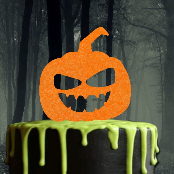 Halloween Cake Topper, Pumpkin Cake Topper, Scary Pumpkin, Carved Pumpkin, Scary cake, October, Cake Decoration, Design Options