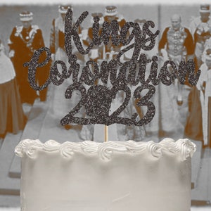 Coronation 2023 Cake Topper, Coronation Centrepiece, Coronation Cake Topper, King Charles III, Coronation Party, Street Party Colour Options Black