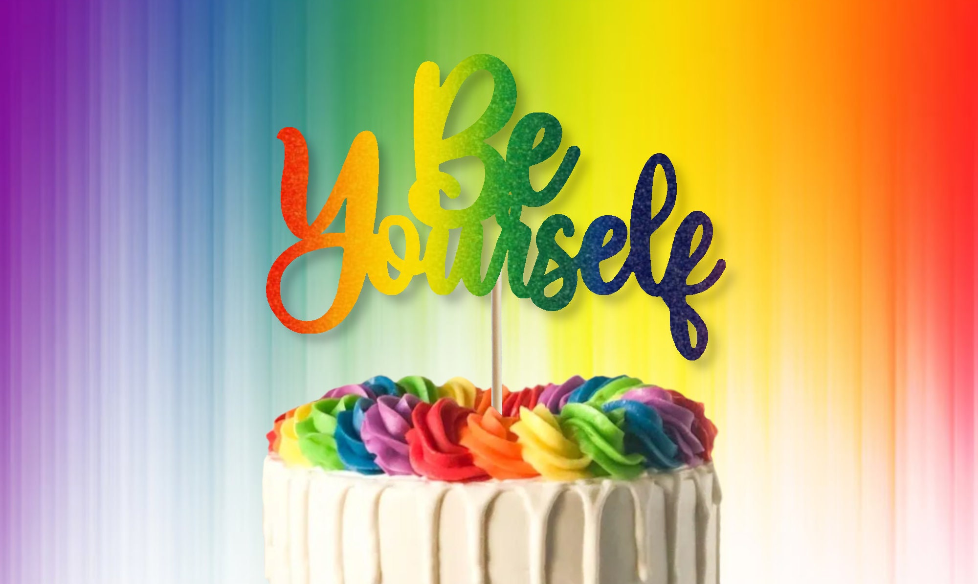 Gran rainbow Glitter 18 cumpleaños o aniversario de doble cara CAKE CANDLE  en colores rainbow Estas velas hacen que cualquier pastel se destaque. -   España