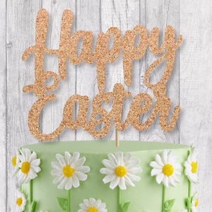 Happy Easter cake topper, 1st Class Dispatch standard, Colour Options