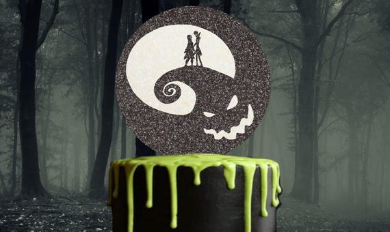 Halloween Birthday Cake Topper Jack And Sally Pumpkin Decor - View #10