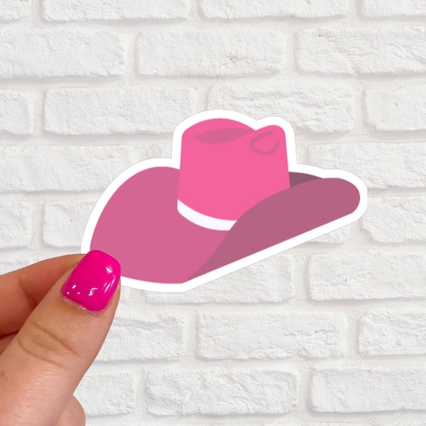 Pink Cowboy Hat Sticker | Cowboy, Cowgirl, Hat, Space Cowgirl, Country Sticker, Decal, Sticker, For Laptop Water Bottle
