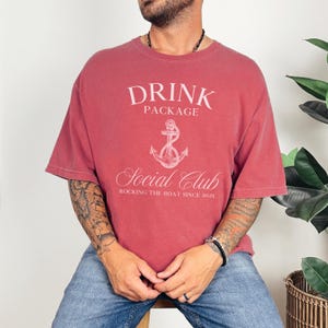 Drink Package Social Club T-Shirt, Fun Shirt, Unisex Graphic Top, Beach Party Wear MSC Royal Carnival Disney Cheers Cruising Booze