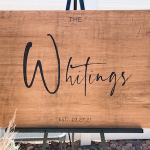 Custom Wood Wedding Sign, Welcome/Name Sign Wood burned or Vinyl