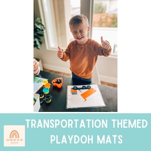 Fun Transportation Play Doh Mats | Visual Cards | Printable Play Doh Activities | Preschool, Homeschool, Montessori, Kindergarten