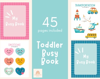 Toddler Busy Book | Printable Toddler Activities | Montessori Printables | Homeschool Resources | Preschool Learning Binder | Busy Binder