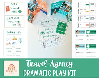 Travel Agency Dramatic Play, Pretend Play, Classroom Dramatic Play, Home Dramatic Play, Playroom DIGITAL DOWNLOAD