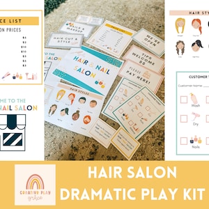 Hair & Nail Salon Dramatic Play, Pretend Play, Play Kit, Classroom Dramatic Play, Home Dramatic Play, Playroom