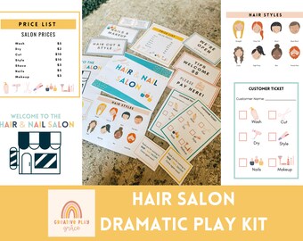 Hair & Nail Salon Dramatic Play, Pretend Play, Play Kit, Classroom Dramatic Play, Home Dramatic Play, Playroom