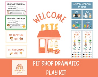 Pet Shop Dramatic Play, Pretend Play, Play Kit, Classroom Dramatic Play, Home Dramatic Play, Playroom