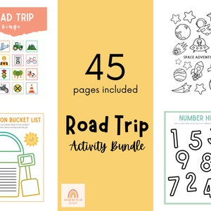 Kids Road Trip Games & Activity Bundle | Digital Download | Printable | Homeschool, Montessori | Summer, Vacation