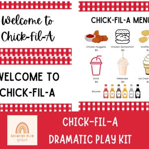 Chick-Fil-A Dramatic Play, Pretend Play, Classroom Dramatic Play, Home Dramatic Play, Playroom, Play Kit