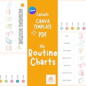Gráfico de tareas editables para niños, Gráfico de rutinas, Responsabilidades, Rotafolio para niños, Tareas matutinas y nocturnas, Montessori, Organización, PreK