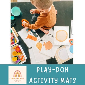 DIVERTIDO Objetos Play Doh Mat / Tarjetas visuales / Actividades imprimibles Play Doh / Preescolar, Educación en casa, Montessori, Jardín de infantes