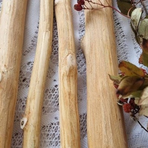 4 natural peeled rowan sticks or Rowan with bark wand rowan branches peeled branches Mountain branch supply Rowan wand making shamanic tree