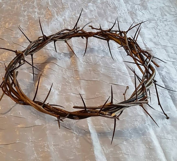 Crown of thorns 6"-12"wooden wreath hawthorn thornkrone sharp thorn wreath christian thorn crown religious christian passover sharp wreath