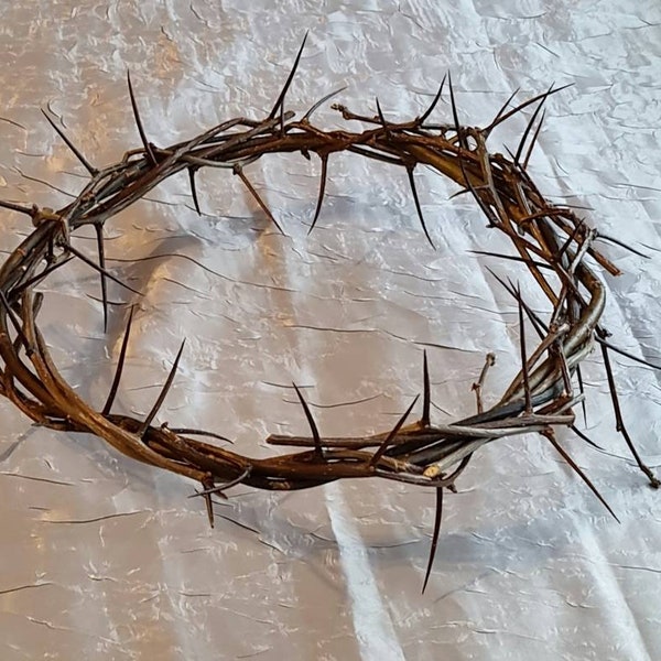 Crown of thorns 6"-12"wooden wreath hawthorn thornkrone sharp thorn wreath christian thorn crown religious christian passover sharp wreath