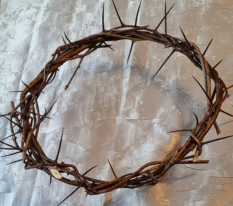 Crown of thorns 612wooden wreath hawthorn thornkrone sharp thorn wreath christian thorn crown religious christian passover sharp wreath image 3