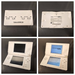 Reshelled Nintendo Ds Lite with Charger Pokemon White
