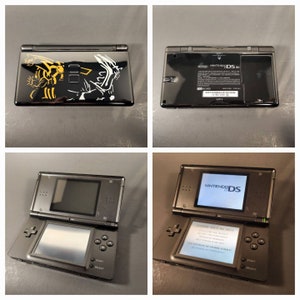 Reshelled Nintendo Ds Lite with Charger Pokemon Black