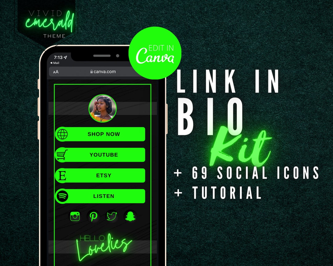 Link in Bio Template - Social Media Landing Page - Instagram, Tik Tok ...