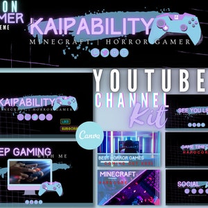 Gaming Channel Kit Gamer Intro Neon Branding 