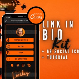Link In Bio Template - Social Media Landing Page - Instagram, Tik Tok Linktree Alternative - Custom Canva - No Website for IG, Insta, Tiktok