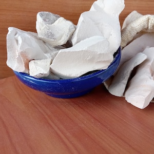 Calaba Chalk,Kalaba Clay Chalk,Kaolin,Kalaba chalk,West Africa Clay chunks,Clay crumbs natural clay. Not baked 10 lbs image 2