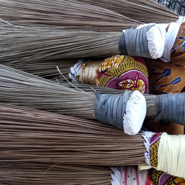 Traditional Natural Hand-made Broom from West Africa.