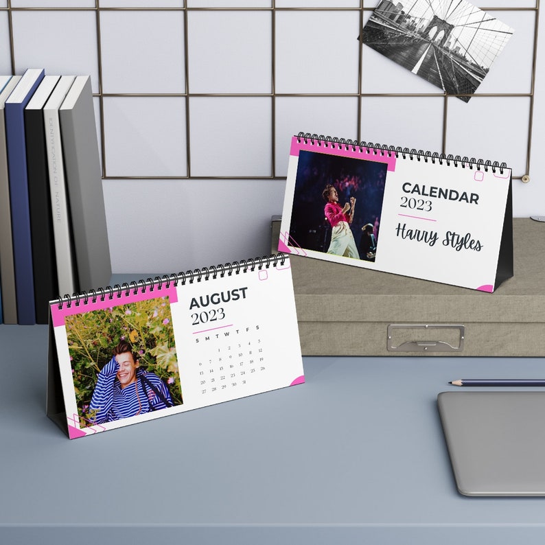 Harry Styles 2023 Calendar Desk Calendar Photo Calendar Etsy UK