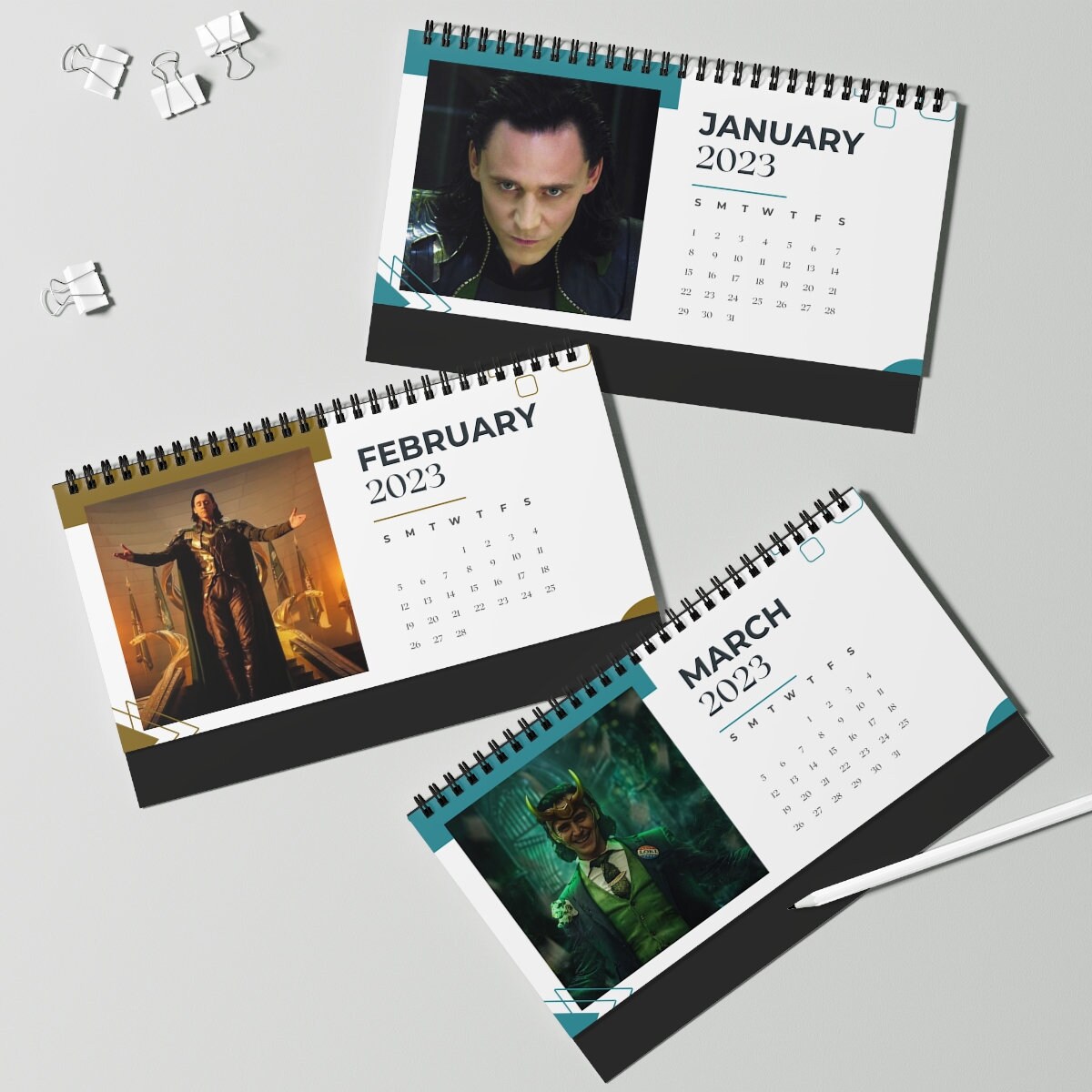 Loki Calendar 2023 Calendar Desk Calendar Photo Calendar Etsy