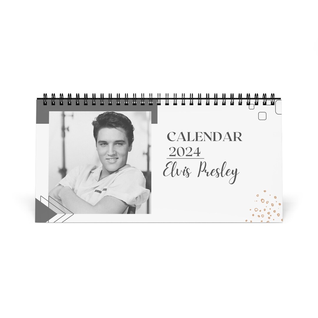 Elvis Presley 2024 Desk Calendar Etsy UK