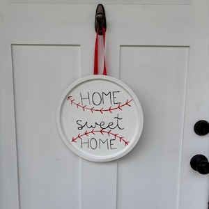 Home Sweet Home Baseball deurbord/krans/hangmuurdecoratie