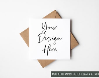 Greeting Card Mockup 5x7 PSD PNG JPEG Invitation Mockup Psd Mockup Instant Download White Envelope Mockup