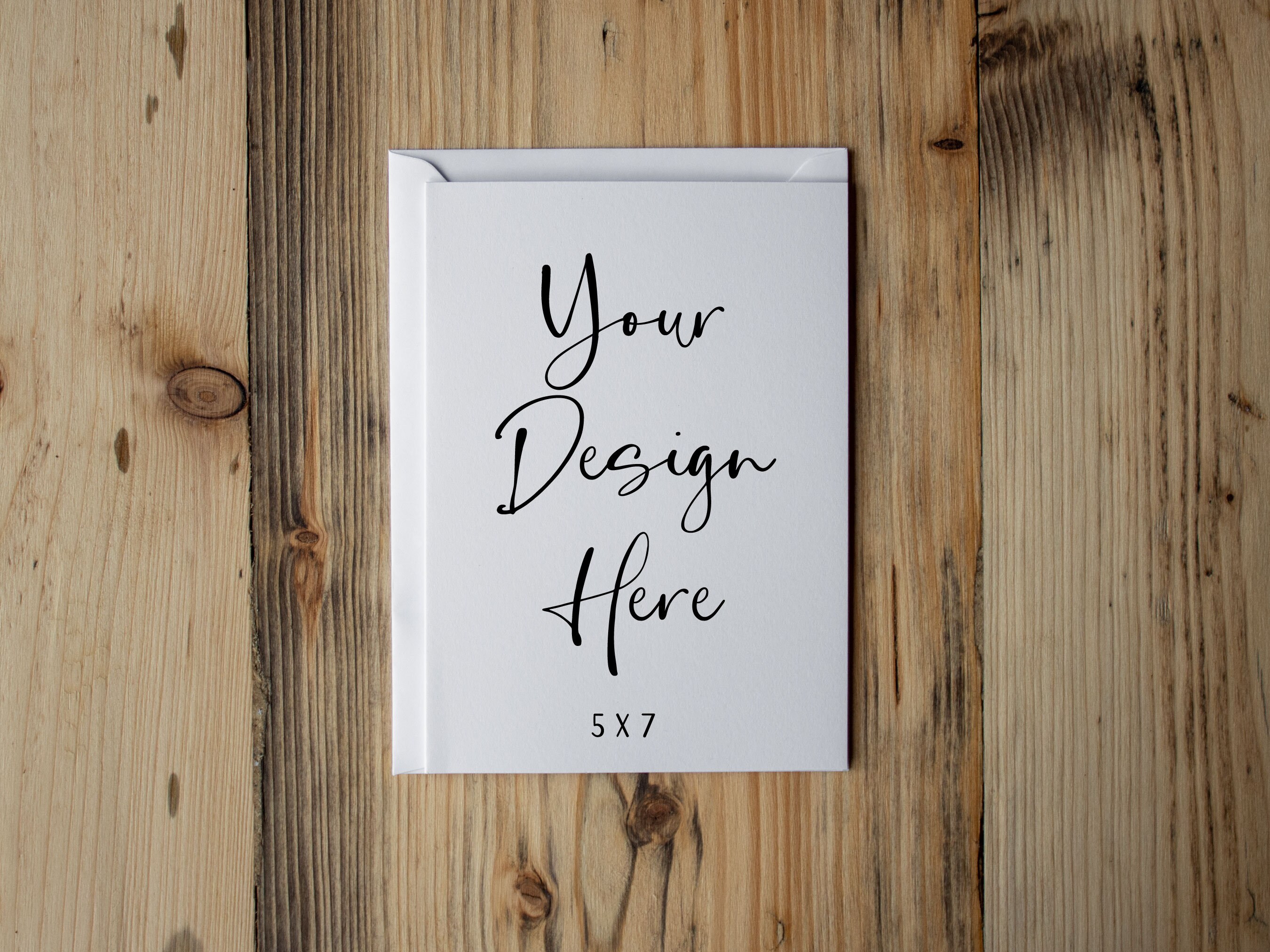 5x7 White Greeting Card Mockup Birthday Card Digital Mockup Etsy