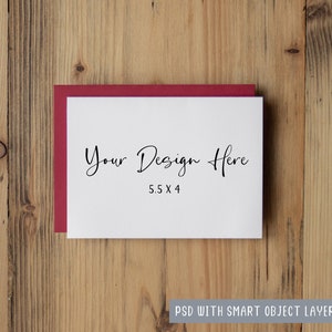 4x5,5 Querformat Weiße Karte Mockup, PSD Smart Objekt Layer, Weihnachtskarte Digital Mock-up, Festliche Feiertage Mock Up, JPEG Sofort Download