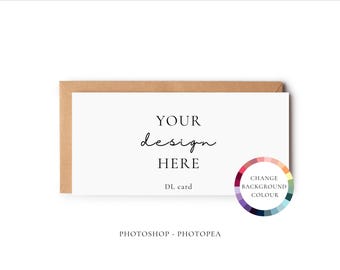 Minimal DL Money Wallet Card Mockup with Editable Background – PSD Digital Download