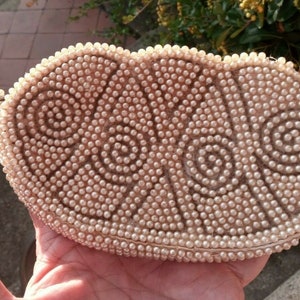 Excellent Genuine Art Deco Pearlised Beaded Clutch Bag PRICE REDUCED