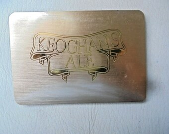 Vintage Keoghans Ale Gold Metal Note Book