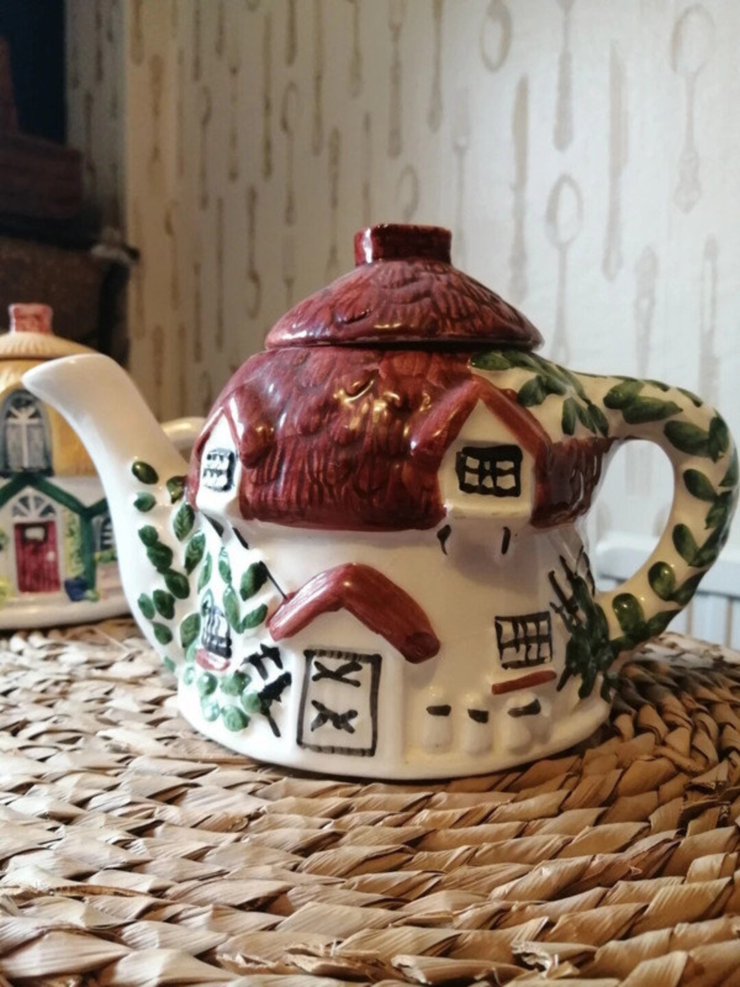 Beautiful Country Cottage Style Teapot, No Cracks Chips or Crazing Etsy