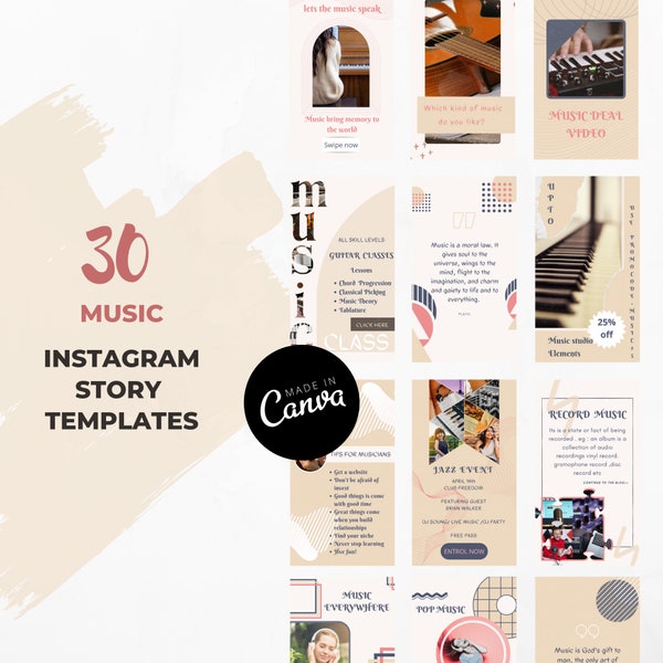 Canva Music Template Etsy Australia